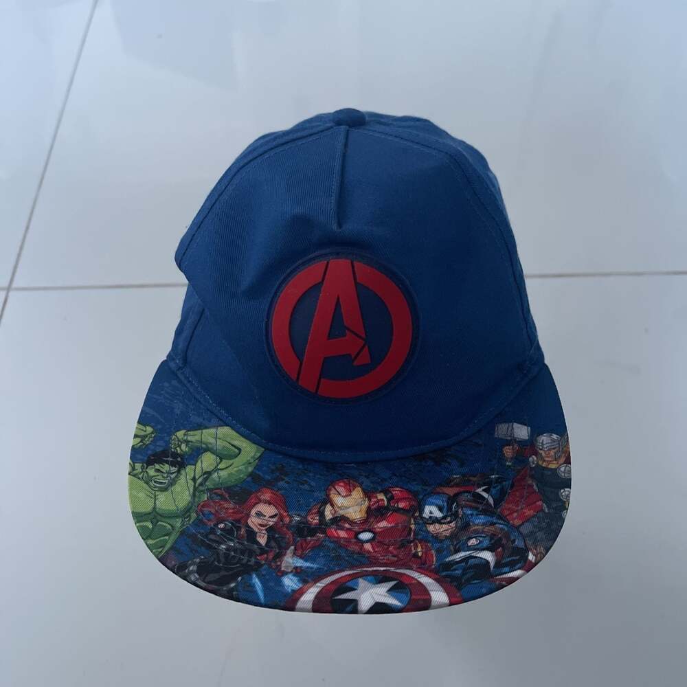Marvel Avengers Kids Snapback Hat - Blue with Character Brim